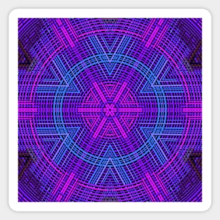 Weave Mandala Blue Purple and Pink Sticker